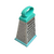 Rallador Metal 4 Caras con Antideslizante