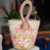 Cartera / canasto Pink flowers - comprar online