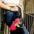 Bolso / mochila negro rosa roja deluxe - comprar online