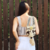 Bolso / mochila wayuu pequeña unisex tres borlas beige/cafe - Sinu Accesorios