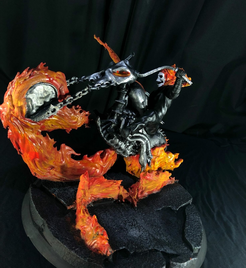 Boneco Motoqueiro Fantasma impressão 3D, action figure colecionável.