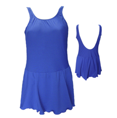 Unitardo con falda, largo de pierna a medio muslo, ideal para realizar ejercicios acuáticos con soltura y comodidad. - buy online