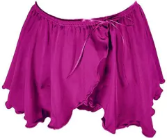 Image of Falda niña para danza, cruzada en Nylon Spandex, largo 2.5