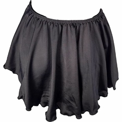 Falda mujer para danza, cruzada en Nylon Spandex, largo 2.5