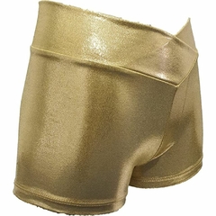Short deportivo para niña en tela glitter, con Corte en V y largo 1.5 - comprar en línea