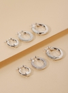Trio de Argolas Serena Prata I - comprar online