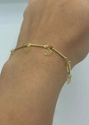 Pulseira Rosa 21 cm