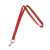 Cintas Porta credencial de Poliester Rojo 10mm con Aro y Anzuelo