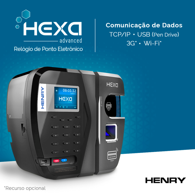 RelÓgio De Ponto EletrÔnico Henry Hexa Advanced Homologado Inmetro 1221