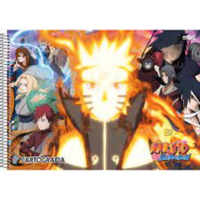 Livro De Pintar Desenho Naruto + 12 Canetinhas Colorida