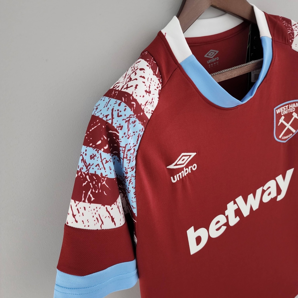 Camisa West Ham United Home Grená 2021/2022 – Versão Torcedor – KS Sports –  Camisas de Times e Seleções