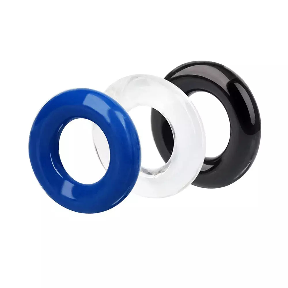 SET ANILLOS RETARDANTE LISO PACK X3 UNIDADES MARCA LOVE MAGIC