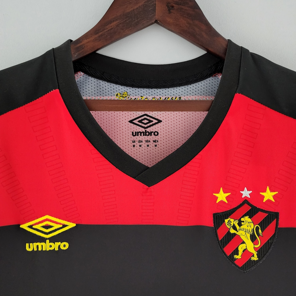 Camisa Sport Recife 1 Home 22/23 Torcedor Umbro Massculina - Vermelho e  Preto