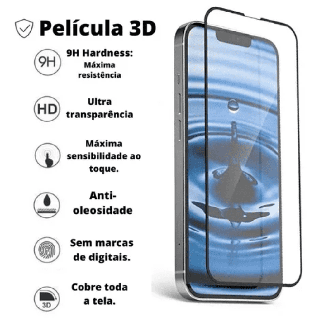Película de Vidro 3D - iPhone 13 Pro Max