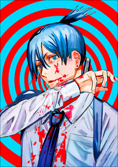 Placa Decorativa MDF Chainsaw Man Aki