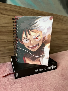 Caderno Argolado One Piece Luffy - 80 Folhas