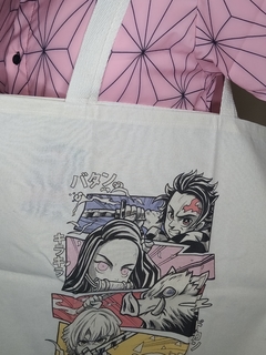 Ecobag Kimetsu no Yaiba Ecológica 100% Algodão - 45x45 cm