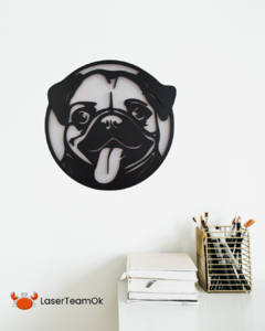 Cuadro Redondo Bulldog Frances En Mdf De 5.5 Mm en internet