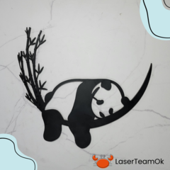 Cuadro Panda En Bambú En Mdf De 5.5 Mm