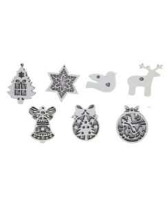 Colgante Navideño Variados En Mdf De 3mm Por 7 Unidades - comprar online