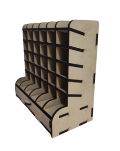 Organizador Maquillaje Chico Con Cajón En Mdf Crudo 5.5mm en internet