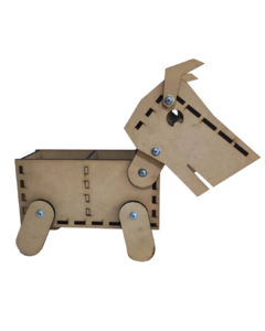 Velador Articulado Forma Perro En Mdf Crudo De 5.5mm
