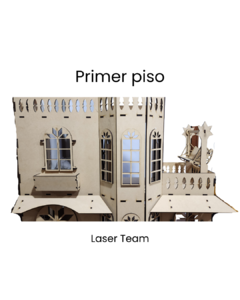Casa De Muñecas Modelo Torre 1,15 Mts Mdf 5,5mm Para Pintar - Laser Team