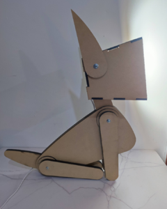 Velador Articulado Forma Gato En Mdf Crudo De 5.5mm - Laser Team