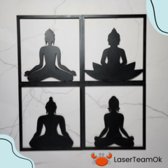 Cuadro Meditación / Figura Loto Yoga En Mdf De 5.5 Mm