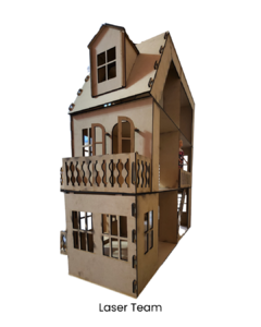 Casa De Muñecas Modelo Victoriano 1,10 Metros En Mdf 5.5 - tienda online