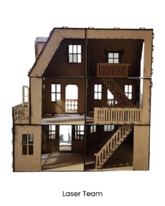 Imagen de Casa De Muñecas Modelo Victoriano 1,10 Metros En Mdf 5.5