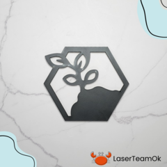 Cuadros Elementos De La Naturaleza Hexagonales En Mdf 5.5 Mm en internet