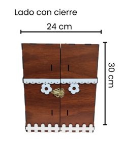 Casa De Muñecas Modelo Valija En Mdf 3mm Laminado En Color - Laser Team