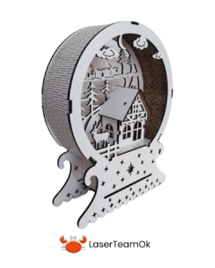 Adorno Navidad - Esfera O Bola Con Paisaje En Mdf De 3mm - comprar online