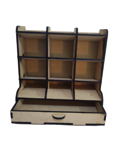 Organizador Maquillajes Con Cajon En Mdf Crudo 5.5mm