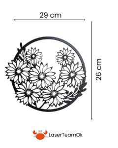 Cuadro Flores Tríptico En Mdf De 5.5 Mm en internet