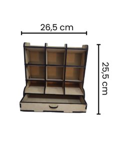 Organizador Maquillajes Con Cajon En Mdf Crudo 5.5mm en internet