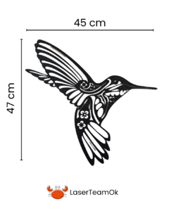 Cuadro Colibri Mandala En Mdf De 5.5 Mm - comprar online