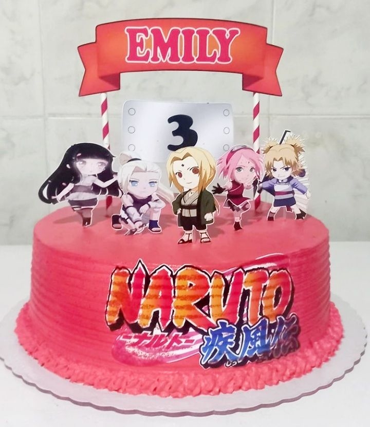 Topo de bolo casamento Naruto e Hinata