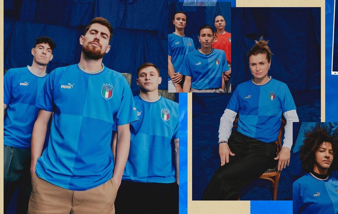 Camisa Home Casa I Titular da Seleção da Itália 2022/23 2022 2023 22 23 2223 Versão Torcedor - Tevo Sports