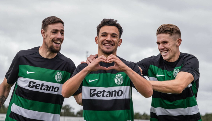 A nova Camisa Titular Sporting CP Nike 2024-2025 apresenta um design arrojado e inovador em preto, verde e branco, homenageando o centenário da última partida de Francisco Stromp com a camisa alviverde.