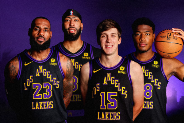 Casaco NBA Nike Los Angeles Lakers 2023/24 City Edition para homem. Nike PT