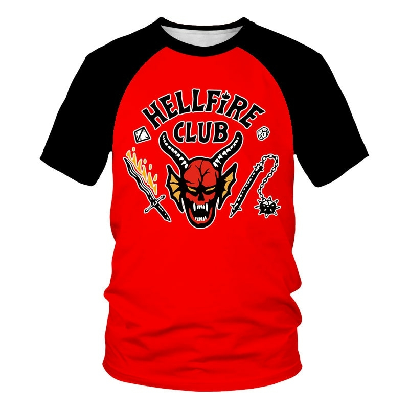 Camiseta Strangers Things Personagem Hellfire ilustratração Hell fire -  Desconto no Preço