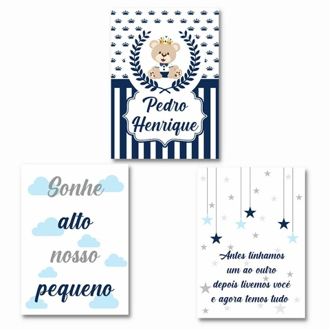 Plaquinha infantil aqui dorme um anjo azul em mdf