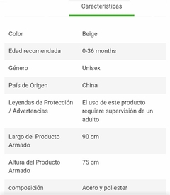 Cuna Corral 2 en 1 Prinsel Baby Colecho Beige