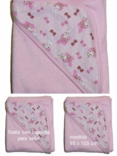 Toalla Conejita con capucha para bebé - Tienda Varios
