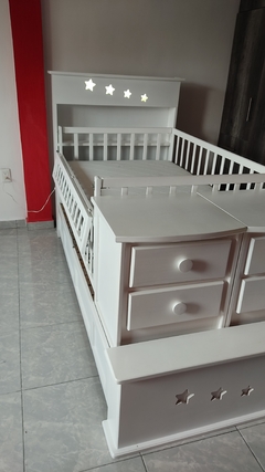 Cama cuna Luna color blanco - comprar en línea