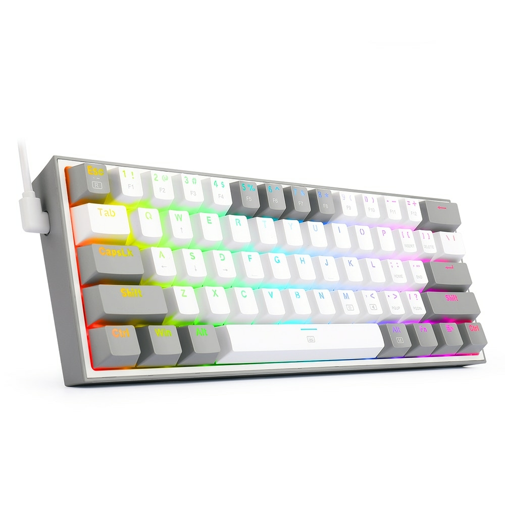 Pyhodi Teclado mecânico para jogos 80% com fio, mini teclado recarregável  tipo C com retroiluminação RGB, teclas PBT de 84 teclas, portátil para