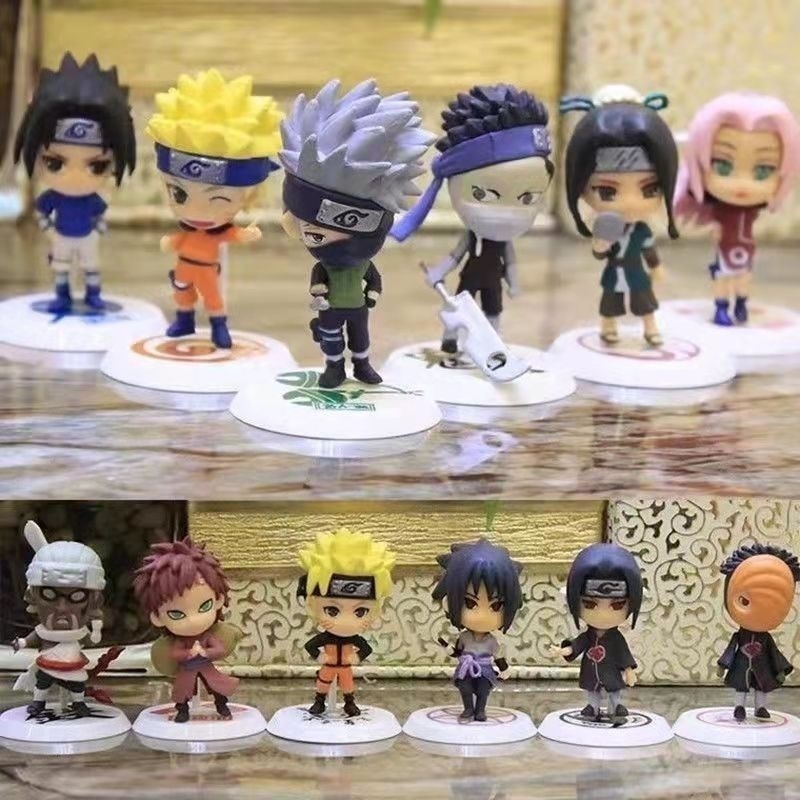 Mega Combo Naruto Action Figure + Polaroide Anime Bonecos Novo