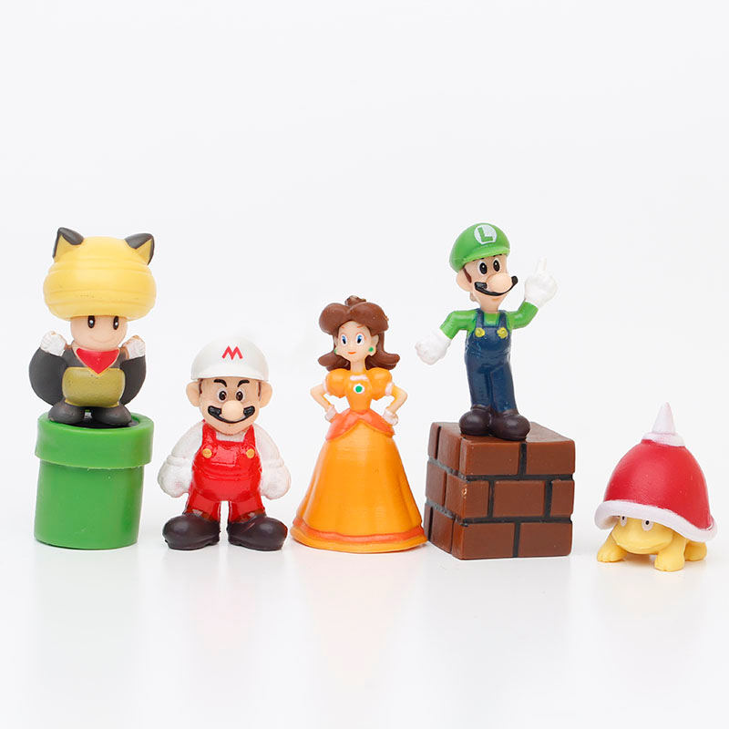 Bonecos Novos Kit de 12 Super Mario Bros Bonecos Miniatura Mario Luidi